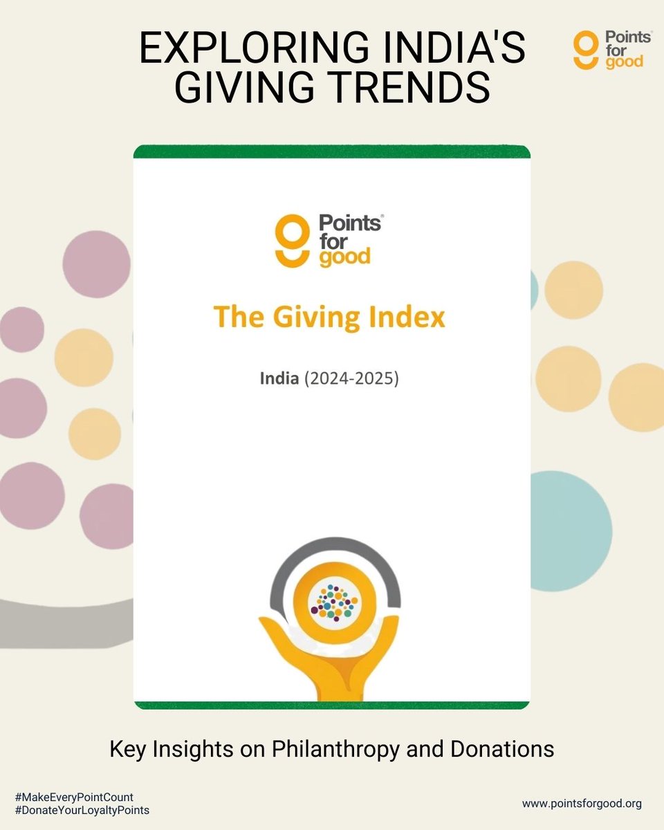 points4good's tweet image. Introducing the 2025 Giving Index!
Discover how loyalty points are creating real change across India.
See the trends, the impact, and how every point donated is making a difference.

Check out the full report now: bit.ly/PFGGI25

#makeeverypointcount