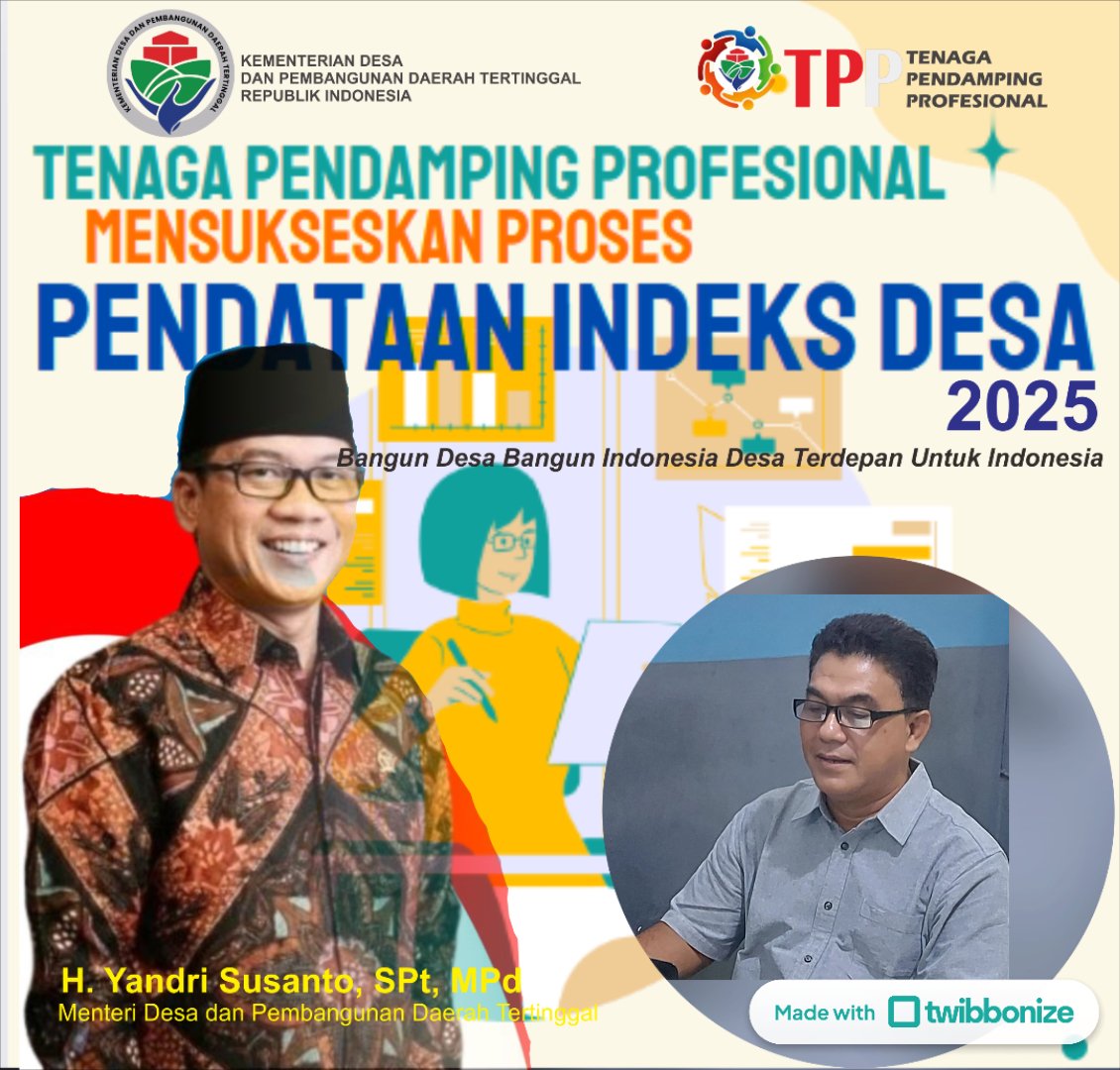 A. Basyir A. Jalil (@abasyirajalil) on Twitter photo *Pemdes dan TPP dalam pemutakhiran Indeks desa demi data yg valid*
*#TPPBersamaMenteriDesa*
<a href="/prabowo/">Prabowo Subianto</a>
<a href="/YandriSusanto27/">Yandri Susanto</a>
<a href="/ArizaPatria/">Ariza Patria</a>
<a href="/taufikmadjid71/">IG : taufik.madjid</a>
<a href="/kemendespdt/">#BangunDesaBangunIndonesia</a>
<a href="/bpsdmkemendesa/">Bpsdm Kemendesa</a> *Pemdes dan TPP dalam pemutakhiran Indeks desa demi data yg valid*
*#TPPBersamaMenteriDesa*
<a href="/prabowo/">Prabowo Subianto</a>
<a href="/YandriSusanto27/">Yandri Susanto</a>
<a href="/ArizaPatria/">Ariza Patria</a>
<a href="/taufikmadjid71/">IG : taufik.madjid</a>
<a href="/kemendespdt/">#BangunDesaBangunIndonesia</a>
<a href="/bpsdmkemendesa/">Bpsdm Kemendesa</a>