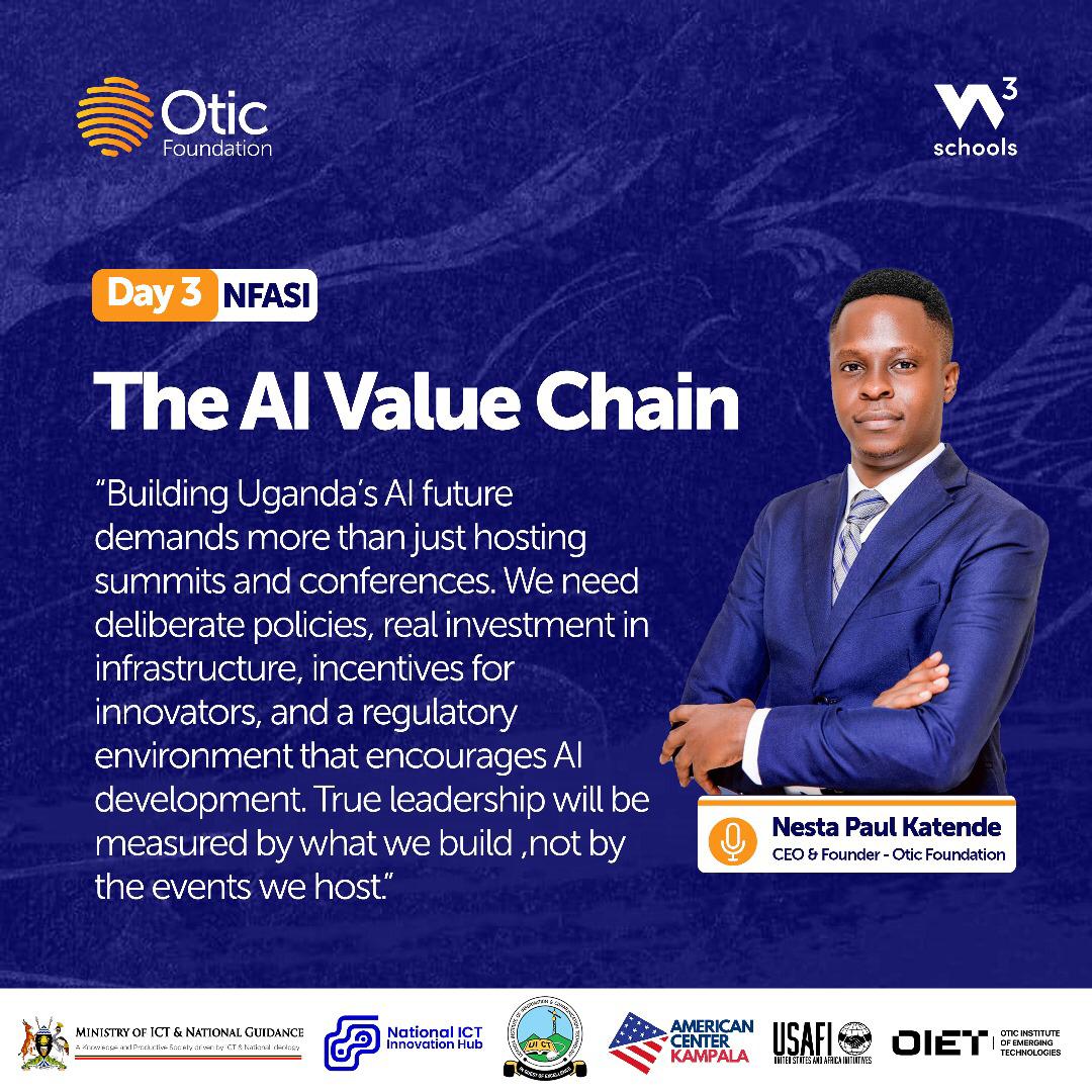 Otic Foundation (@oticuganda) on Twitter photo 🎙 Building Uganda’s AI future demands more than hosting summits and conferences. We need real policies, investment, innovation incentives, and supportive regulation. True Leadership will be measured by what we build not by the events we host— <a href="/Nesta_Katende/">Nesta Katende</a> 🎙 Building Uganda’s AI future demands more than hosting summits and conferences. We need real policies, investment, innovation incentives, and supportive regulation. True Leadership will be measured by what we build not by the events we host— <a href="/Nesta_Katende/">Nesta Katende</a>