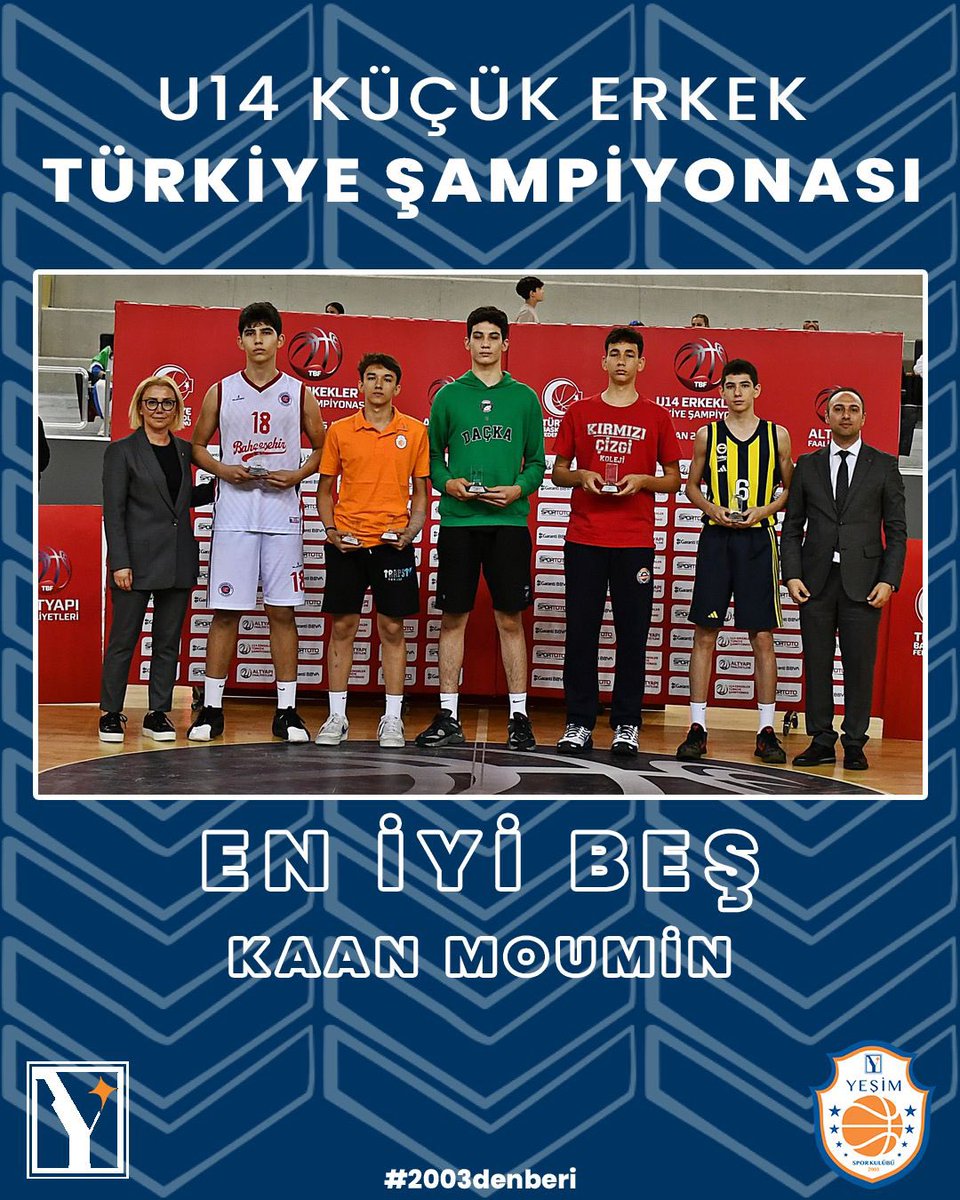 U14 Küçük Erkek Türkiye Şampiyonası’da Top Çalma Lideri ve Turnuvanın En iyi Beş’ine seçilen Kaan Moumin’i tebrik ediyor başarılarının devamını diliyoruz… #30 

#yeşimspor #2003denberi