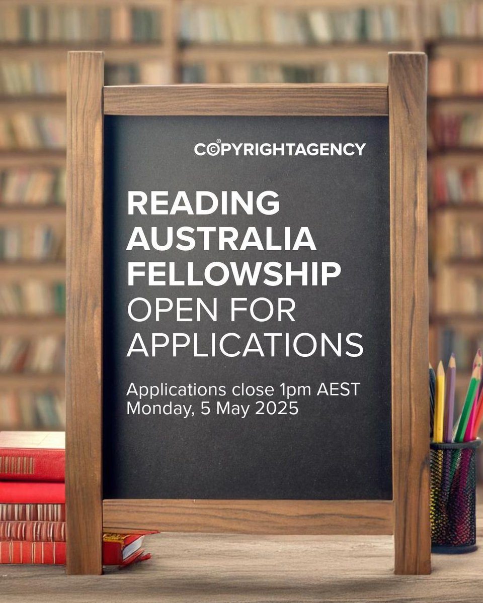 Copyright Agency (@copyrightagency) on Twitter photo LAST WEEK!
Are you an experienced English and literacy teacher or teacher librarian?
Do you have a research project in mind that benefits educators nationally?
Apply now for the 2025 <a href="/ReadinAustralia/">Reading Australia</a> Fellowship
See π for more information & to apply online buff.ly/CZpyumS LAST WEEK!
Are you an experienced English and literacy teacher or teacher librarian?
Do you have a research project in mind that benefits educators nationally?
Apply now for the 2025 <a href="/ReadinAustralia/">Reading Australia</a> Fellowship
See π for more information & to apply online buff.ly/CZpyumS