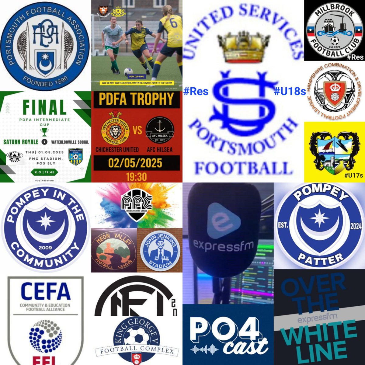 Portsmouth Football (@pompey_football) on Twitter photo ⚽️ This Week ⚽️
#WeGoAgain
Mon: #CoshamPlayOn + #MNFH
Tue: <a href="/usportsmouthfc/">USPFC</a> #Res (a) 8pm
Wed: <a href="/MoneysFCWomen/">Moneyfields FC Women</a> (a) #PDFA #WomenSenior 🏆Final at #WestleighPark
<a href="/PITCDevelopment/">Pompey in the Community - Football</a> #A (a)
#OTWL on <a href="/ExpressFM/">Portsmouth’s Express FM</a>
Thu: <a href="/USPFCU18/">USPFCU18</a> (h)
<a href="/saturnroyalefc/">Saturn Royale FC</a> v <a href="/VilleSocialFC/">VilleSocialFC</a> at #PMC in <a href="/PDFACups/">Portsmouth Divisional Football Association</a> ⚽️ This Week ⚽️
#WeGoAgain
Mon: #CoshamPlayOn + #MNFH
Tue: <a href="/usportsmouthfc/">USPFC</a> #Res (a) 8pm
Wed: <a href="/MoneysFCWomen/">Moneyfields FC Women</a> (a) #PDFA #WomenSenior 🏆Final at #WestleighPark
<a href="/PITCDevelopment/">Pompey in the Community - Football</a> #A (a)
#OTWL on <a href="/ExpressFM/">Portsmouth’s Express FM</a>
Thu: <a href="/USPFCU18/">USPFCU18</a> (h)
<a href="/saturnroyalefc/">Saturn Royale FC</a> v <a href="/VilleSocialFC/">VilleSocialFC</a> at #PMC in <a href="/PDFACups/">Portsmouth Divisional Football Association</a>