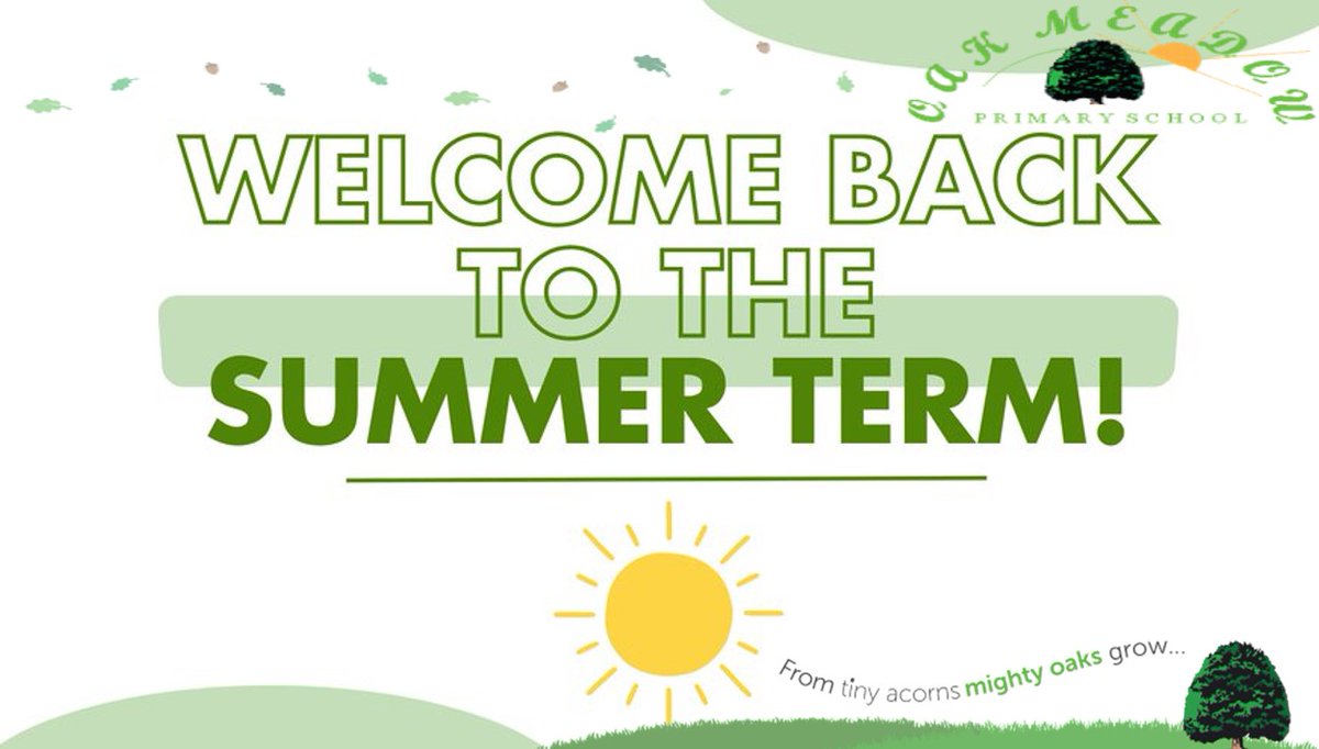 Welcome back to all our children and families for the start of the Summer Term! We are looking forward to the many learning opportunities and fun events in the coming weeks for everyone to experience. Bring on the sunshine and make sure you are here every day to enjoy it all! 😎