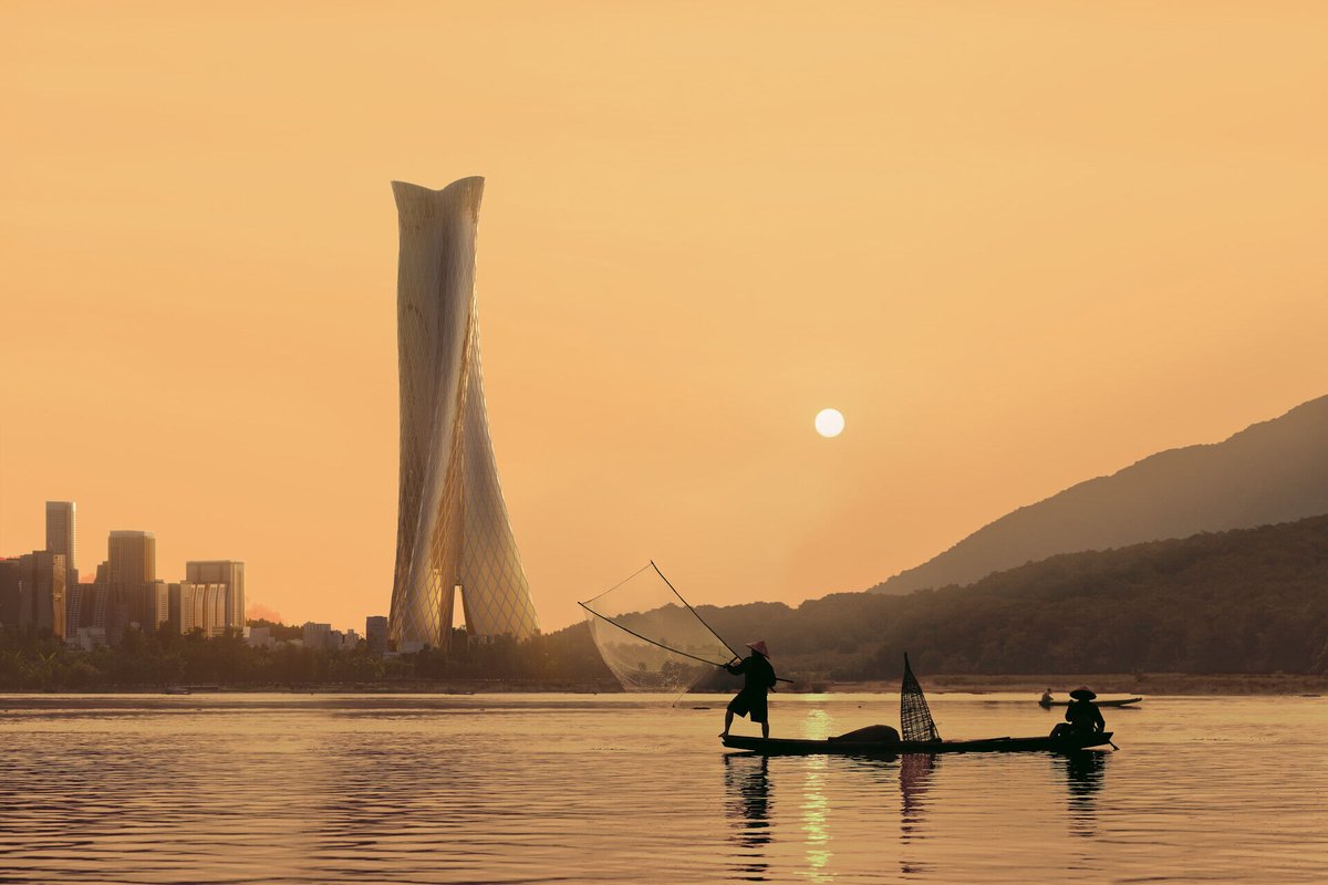 Our latest collab w/ B+H Architects pres a mangrove-inspired high-rise in #Asia. Built entirely from scratch in 3D, no photo, no drones—only design, light, and story. ✉️ DM us or 📥 comment 'portfolio' for early access. More soon.