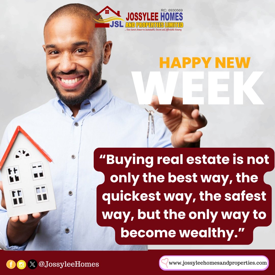 JossyleeH61876's tweet photo. “Buying real estate is not only the best way, the quickest way, the safest way, but the only way to become wealthy.” – Marshall Field https://t.co/0rlVwH6cKs