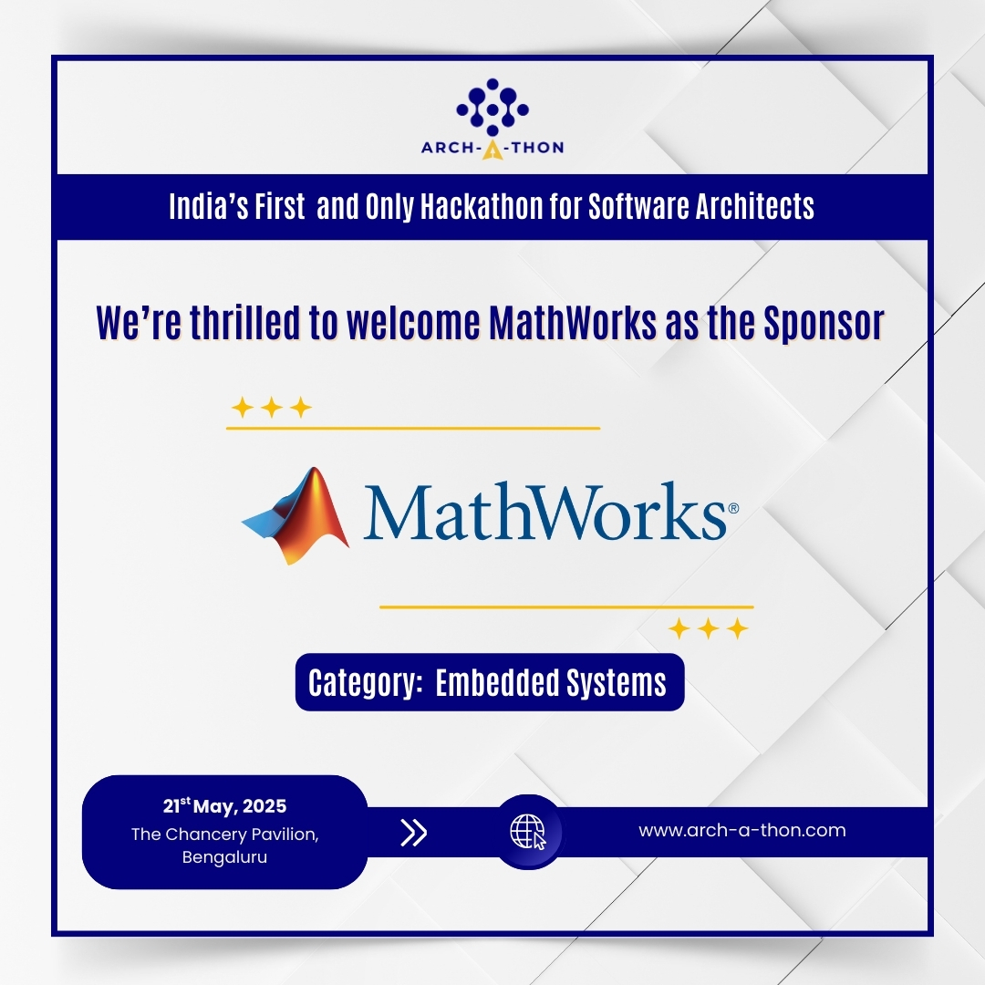 Arch_A_Thon's tweet photo. We extend our sincere thanks to Pooja Chhabra and Sanjay Gopinath from the @MathWorks Marketing Team, and Gaurav Dubey &amp; Vamshi Krishna Kumbham for collaborating with our Jury to develop a compelling &amp; industry-aligned problem statement for the Embedded category.

#Archathon2025 https://t.co/G8u7I2Bgsc