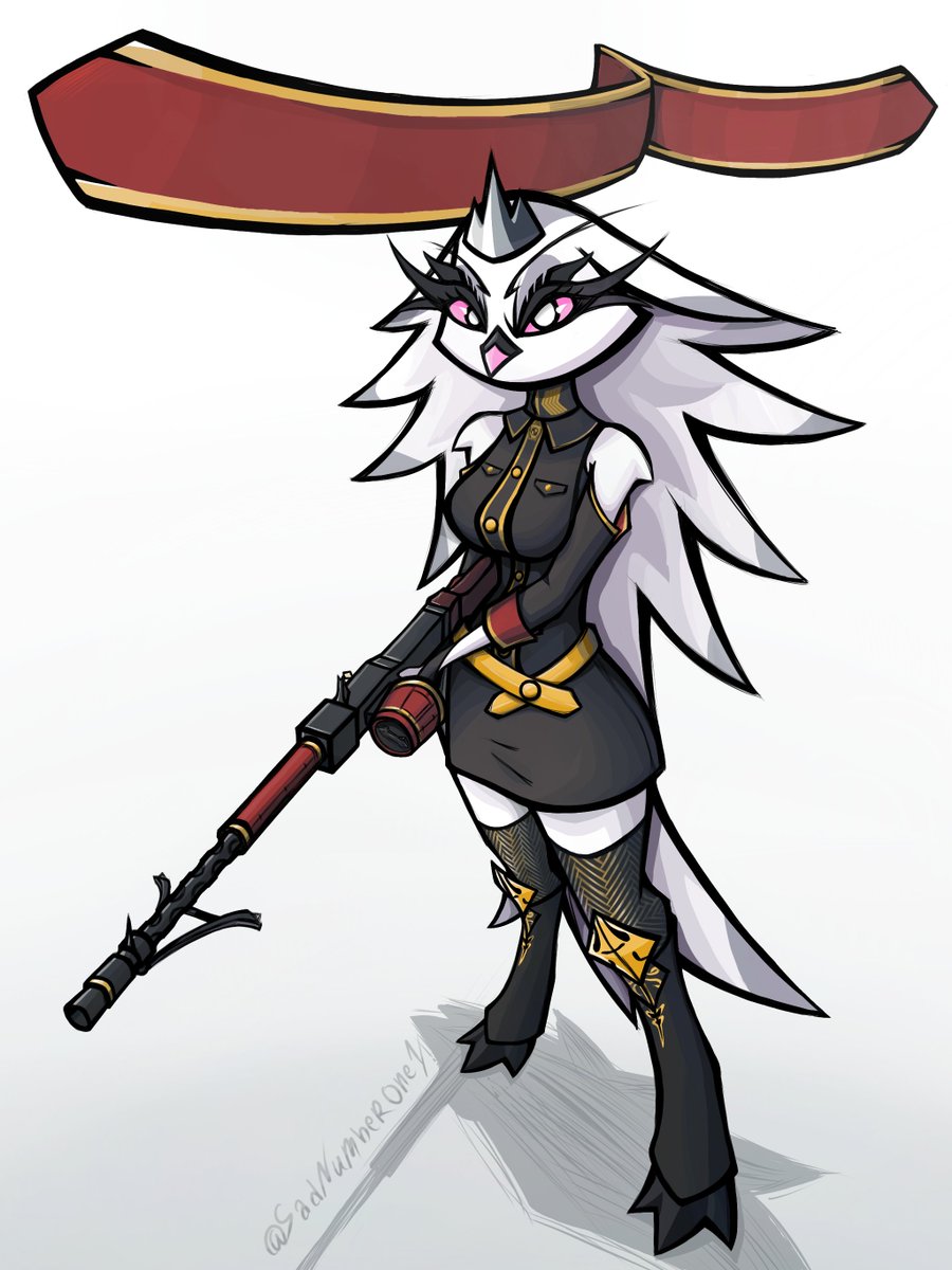 SadNumberOne1's tweet photo. Repost of Stella if she was in ValkyriaChronicles with a few fixes. @GeorgieLeahy #HelluvaBossStella https://t.co/HtivVAMQPa