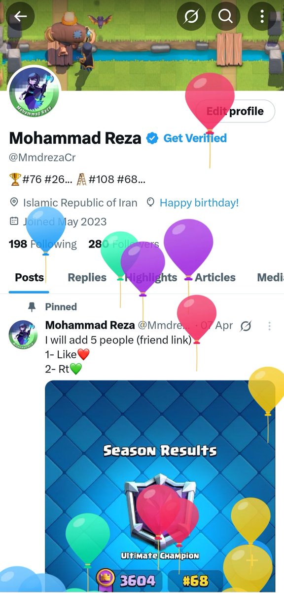 21🤪🎂
🎁×21 Link Friend:
1-Like
2-RT
3-Follow me

~~~~~~~~~~~~~~
Ends in 48 hours⏰