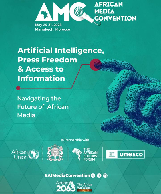 GIJN Africa (@gijnafrica) on Twitter photo Registration for the Fourth African Media Convention is open!
This year's <a href="/africamediaconv/">AfricaMediaConvention</a> by <a href="/ForumTaef/">TAEF | The African Editors Forum</a> and partners will take place from May 29 - 31, 2025, in Marrakech, Morocco.
Interested participants can register using this link before April 30. twp.ai/4ilkCe Registration for the Fourth African Media Convention is open!
This year's <a href="/africamediaconv/">AfricaMediaConvention</a> by <a href="/ForumTaef/">TAEF | The African Editors Forum</a> and partners will take place from May 29 - 31, 2025, in Marrakech, Morocco.
Interested participants can register using this link before April 30. twp.ai/4ilkCe