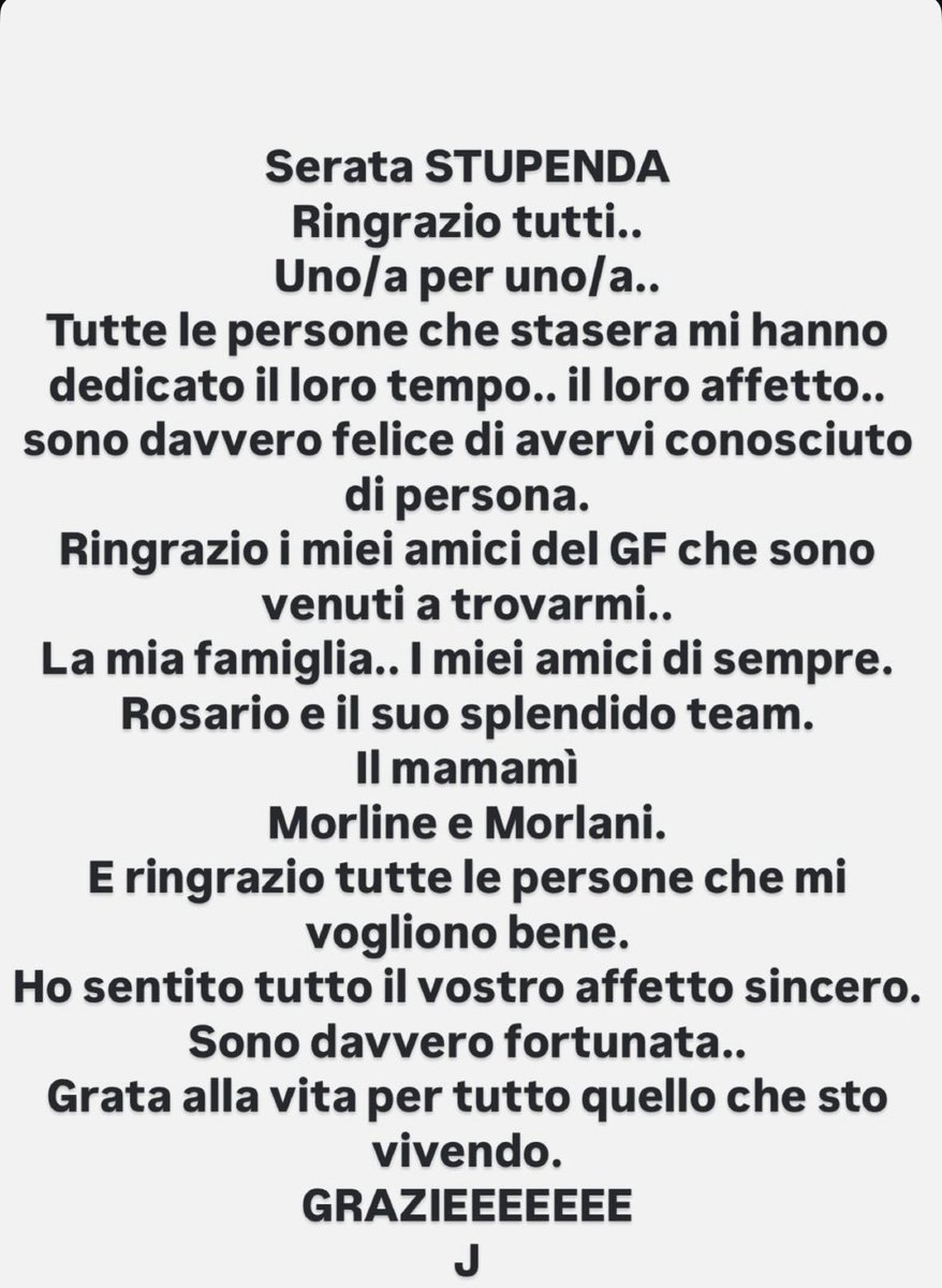 JessicaMorlacc1's tweet photo. Vi voglio bene #morline #morlani Grazieeeeee 🙏🏾🙏🏾 https://t.co/zQXScMidUD