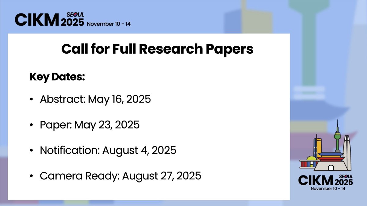 ACM CIKM 2025 tweet media