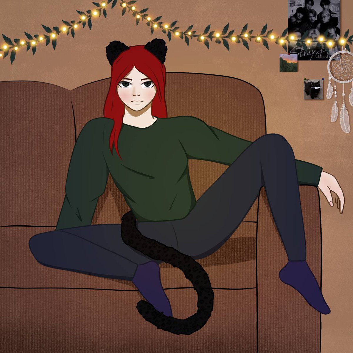 Hitomiaart's tweet photo. that's my oc who represents me. her name is Hitomi
she's a panther hybrid 
that's all you need to know 

#oc #ocart #originalcharacter #originalcharacterart https://t.co/mXN965uHse