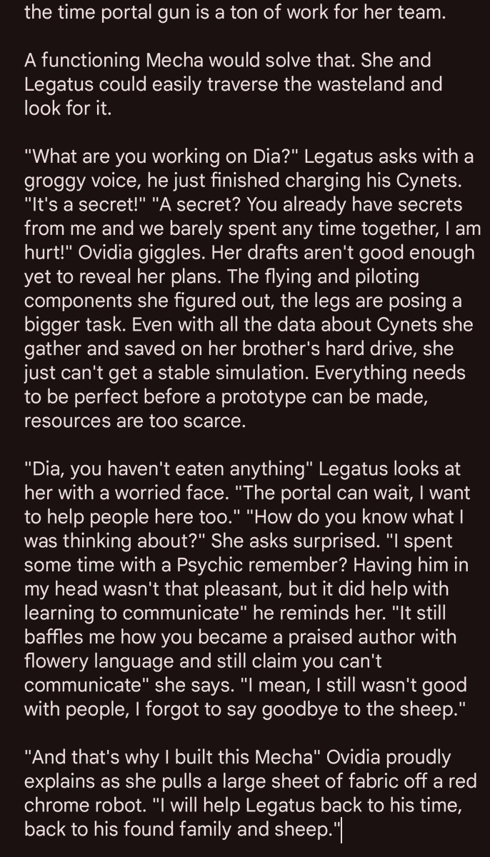 drawn_legend's tweet photo. #Fellowfics I haven't done any creative writing in 13 years, please don't judge >~<
I just wanted to write about Ovidia and Mecha, I'm a simple sheep. Might continue one day. https://t.co/NDDJS5TGgf