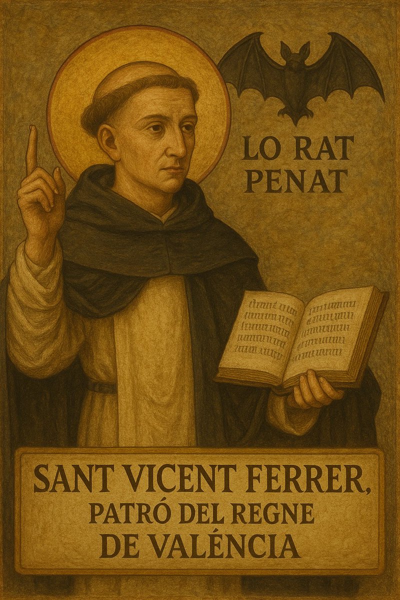 🔵🔴🟡SANT VICENT FERRER, PATRÓ DEL REGNE DE VALÉNCIA

☝️Hui celebrem la festivitat de Sant Vicent Ferrer, u dels valencians més universals, que va omplir places i iglésies en la seua paraula poderosa, sempre predicada en llengua valenciana. La seua predicació senzilla i