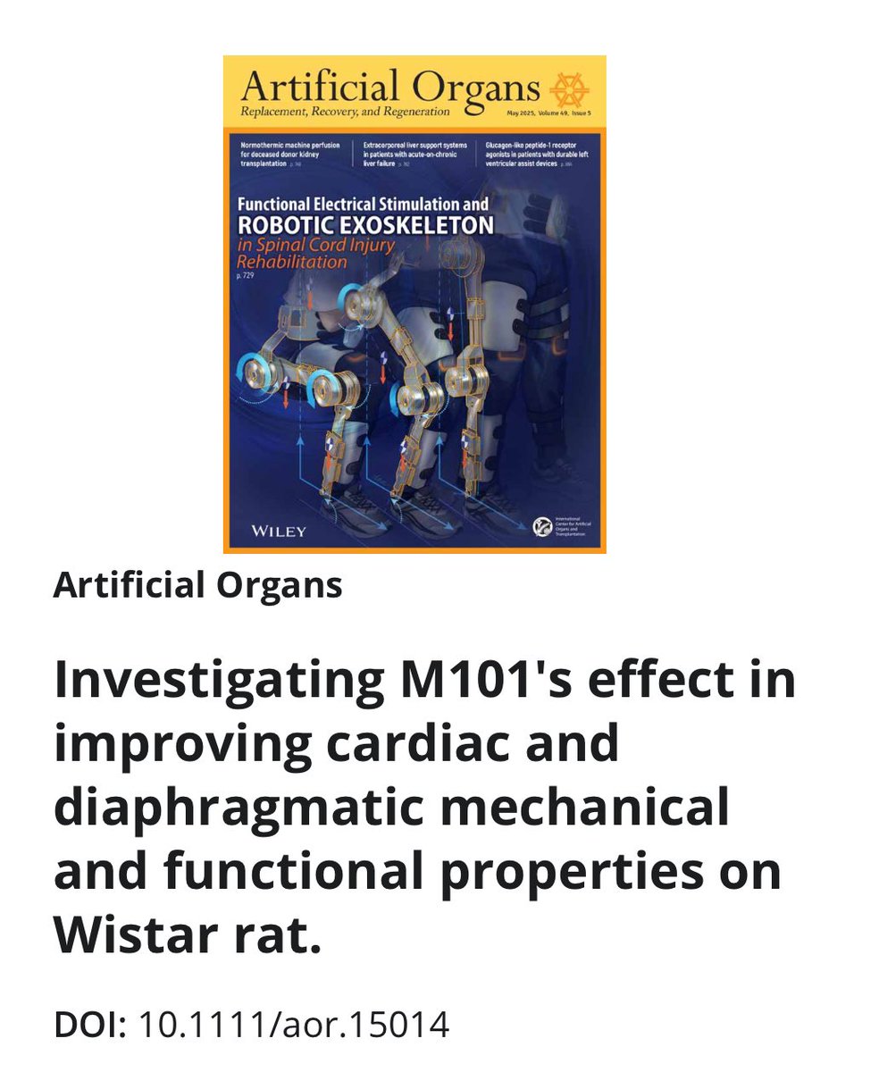 🚨Coming Very Soon: New Scientific Breakthrough with M101

We are proud to announce that new data will soon be published in the Artificial Organ Journal.  (IFAO International Federation for Artificial Organs)

These latest results demonstrate that the medical device #M101 from
