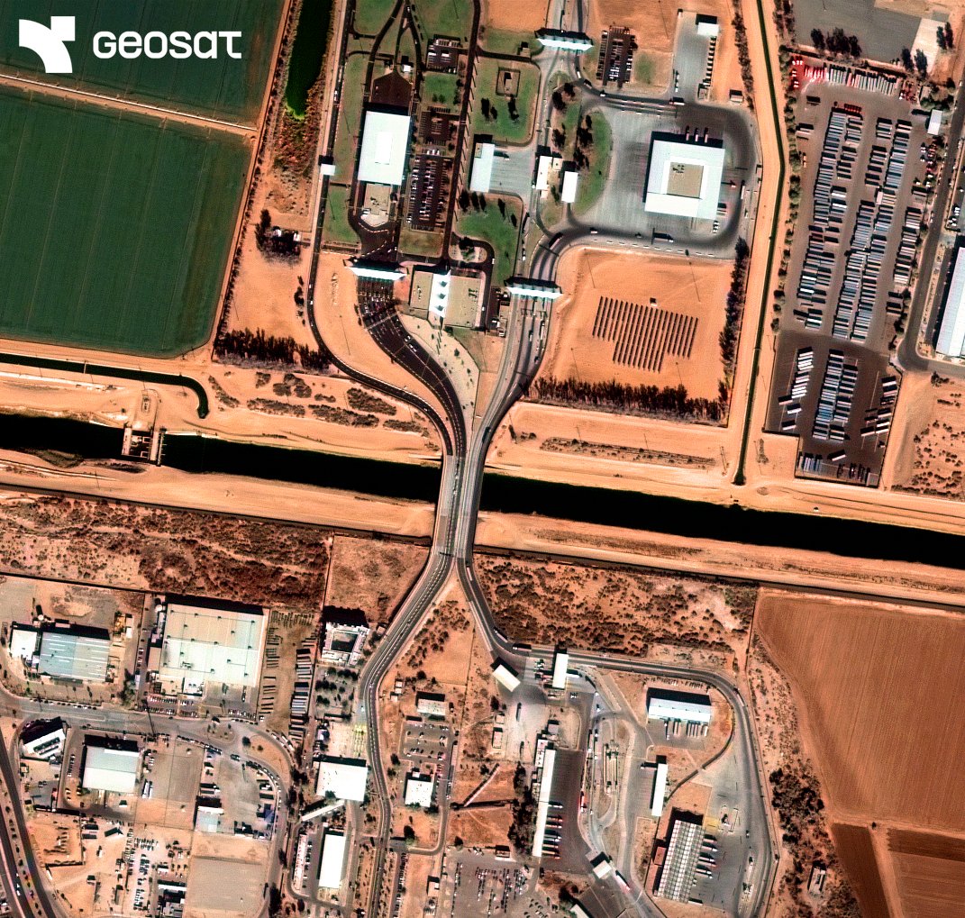 geosat_sat's tweet image. Understanding border dynamics requires perspective.
With very high-resolution satellite imagery, GEOSAT supports quasi real-time monitoring and analysis across critical areas.
Our data can contribute to informed decision-making in security and infrastructure.
#Security