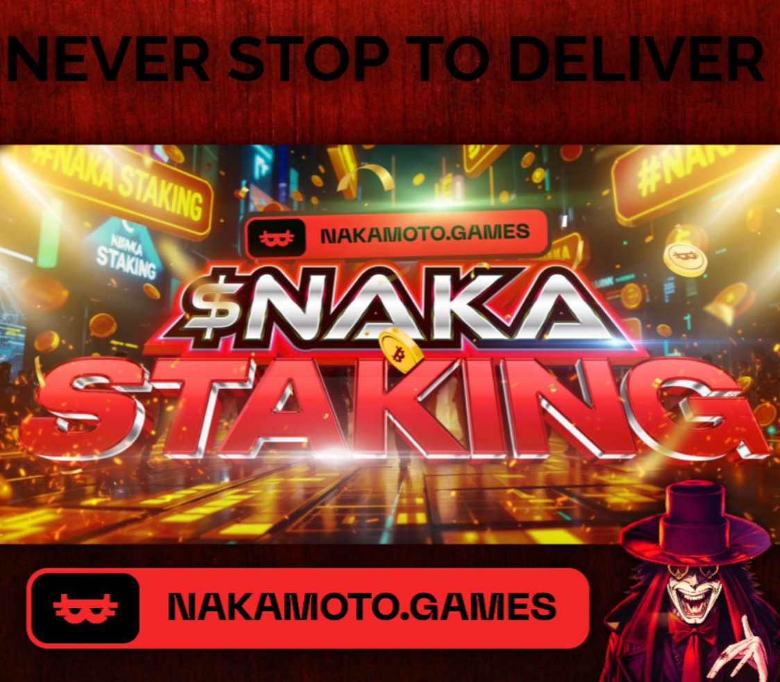 SebastianWols17's tweet photo. Game2Earn Staking Is Live
@NakamotoGames 

If you don`t know yet then I will tell you that the Game2Earn Staking is already live, with first ever rewards being distributed next week!

The Game2Earn Staking is offering the only sustainable and player-first staking model in the industry. Finally no free tokens for nothing!

Play more. 
Grow more.
Earn more. 
Simple as that.

When $NAKA builds I stay and listen, because they always do it the right way! 

Good stuff