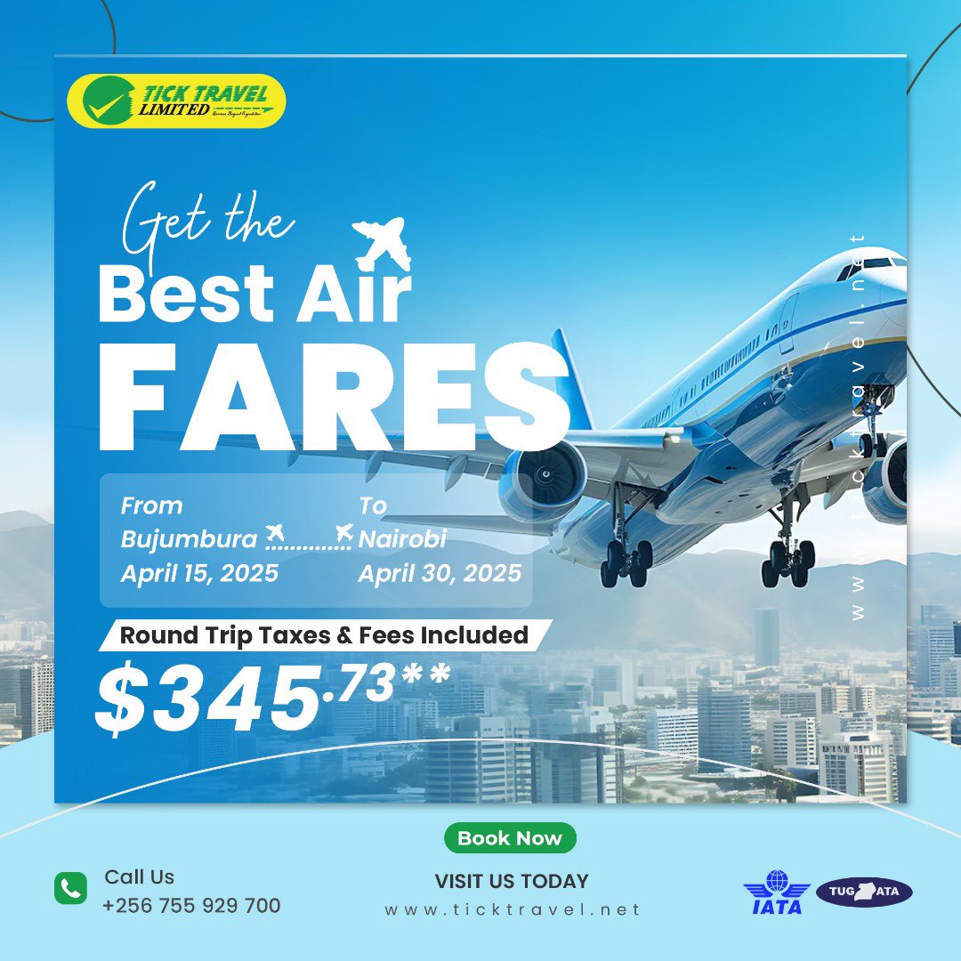 ticktravelug's tweet image. Explore the world with Tick Travel! Book your dream trip and create unforgettable memories.

Book now and start exploring!

#TickTravel #EasterPromotion #ExploreTheWorld #TravelDeals #AdventureAwaits #servicebeyondexpectation #visitdubai #Kampala #Uganda #Dubai