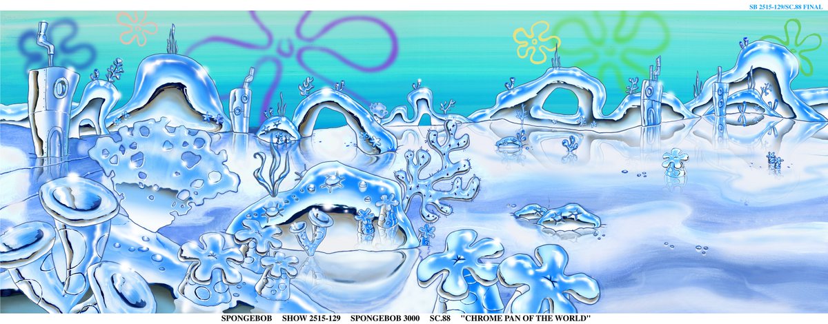 ArtofSpongebob's tweet photo. A panoramic painting from the episode "SB-129." https://t.co/rFbcXEMkSA