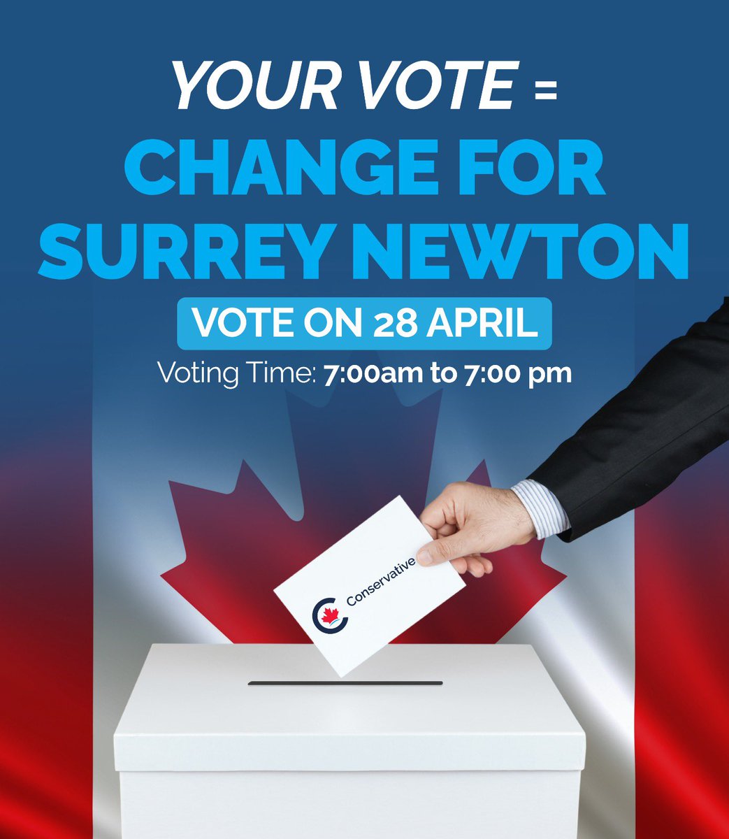 This Monday, April 28th, it’s time to vote for Change.

Vote Conservative. Vote for CHANGE.