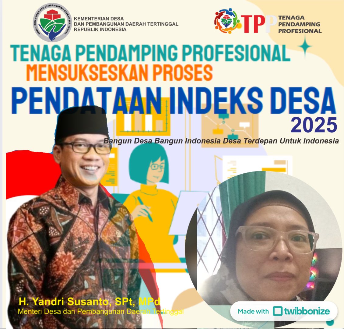verayanitelaum's tweet photo. Pemdes dan TPP dalam pemutakhiran Indeks desa demi data yg valid

*#TPPBersamaMenteriDesa*

@prabowo
@YandriSusanto27
@ArizaPatria
@taufikmadjid71
@kemendespdt
@bpsdmkemendesa https://t.co/1bu3dGueaL