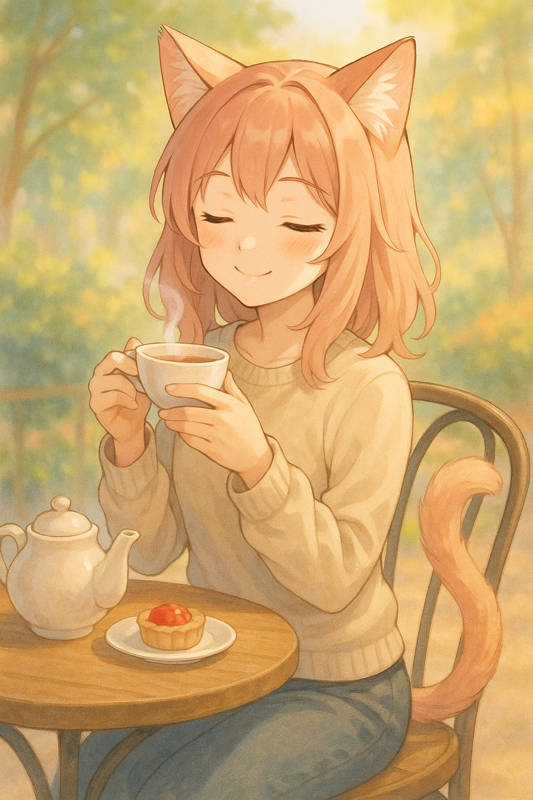 mae616_'s tweet image. #dalle #imagegenerator
時々、どうにかカスタム指示を書いてみようかなって遊んでるけど、表情がワンパターンだな٩( ᐛ )و
あと1枚目右手の指の本数が違うか？(   ᐕ)？