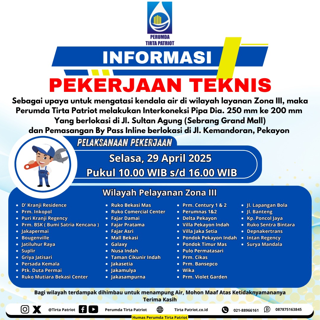 Perumda Tirta Patriot (@tirtapatriot) on Twitter photo 