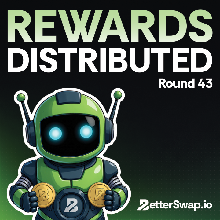 BetterSwap_io's tweet photo. Early distribution today! Thanks again for a wonderful week of #Pool2Earn! https://t.co/I6aDSJXHA9