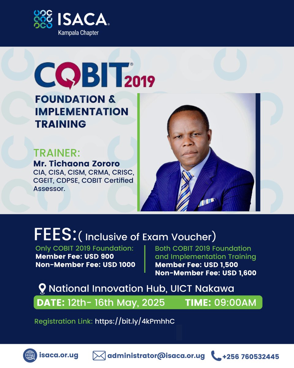 Register and attend our comprehensive COBIT 2019 Foundation and Implementation Training Workshop and benefit from the latest knowledge and best practices for IT Governance, in addition to implementation, practical guidance, and insights that will allow you to design and implement