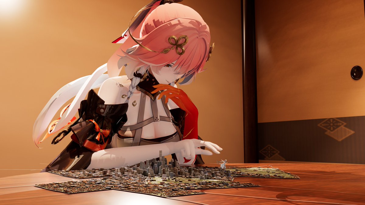 Go_to_Animation's tweet image. Try rendering. The reflection of the leather jacket is not adjusted well. It is too smooth and too bright.
#giantess #巨大娘 #changli #jinxi #sizetwittter