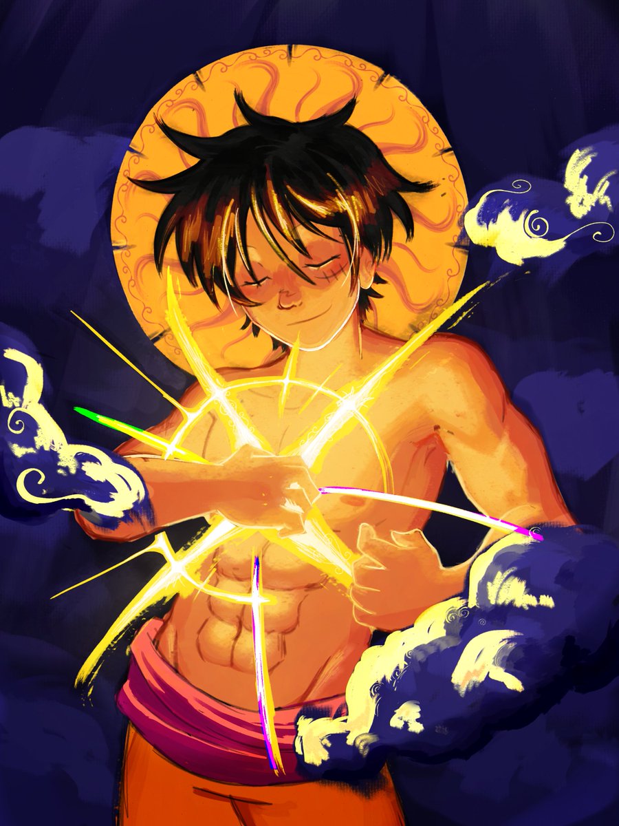 i liked this and i couldnt stop thinking about it so i DREW IT!!!!!!!!!!! hi luffy my son haha get it son like sun 

#ONEPIECE