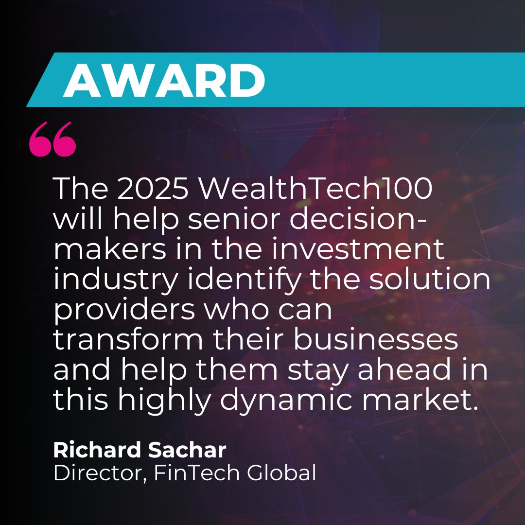 ERIbankingtech's tweet image. ERI is proud to be part of the 2025 #WealthTech100.

olympicbankingsystem.com/en/wealthtech1…

#privatebanking #wealthmanagement #wealthtech #bankingtech