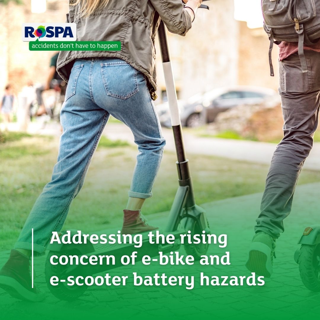 E-scooters and e-bikes have been a popular way for people to get around, however, there are unfortunately safety issues related to these forms of transport.

See RoSPA's full guidance on the rising concern of electric vehicle battery hazards: rospa.com/news-and-views…

#HomeSafety