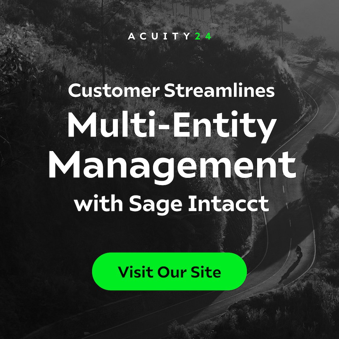 _ACUITY24's tweet image. Upgrading from Sage 50 to Sage Intacct with us streamlined multi-entity management for one global customer; Read their Case Study: obi41.nl/3758aynw #SageIntacctPartner #CloudAccounting
