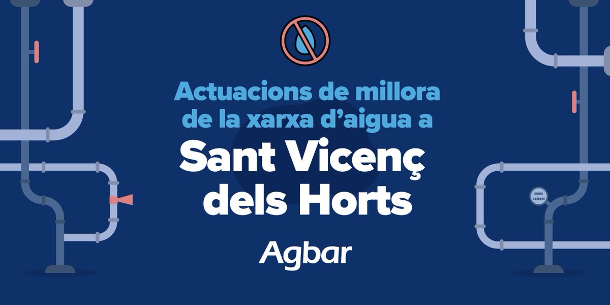 🚧Informem que per treballs de millora a la xarxa de #SantVicençdelsHorts, es poden produir interrupcions del subministrament al barri #LaVinyala, així com oscil·lacions en la pressió de l'aigua. 

🕐Es preveu finalitzar les actuacions cap a les 13h.

Lamentem les molèsties