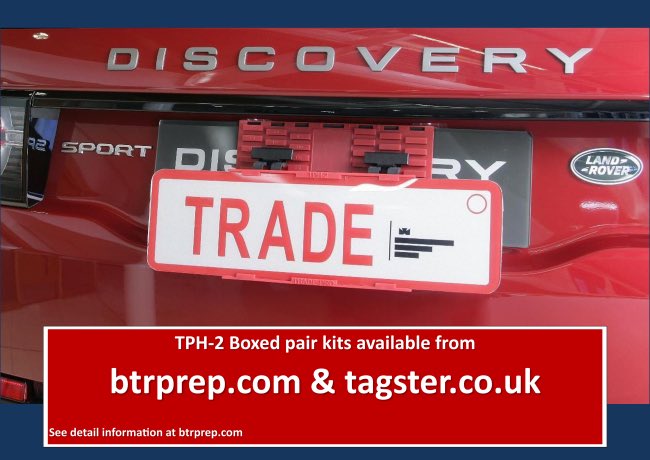 Present Your Vehicles with Confidence | Discover the TPH-2 Trade Plate Fixture

Looking for a smarter, cleaner, and more professional way to display trade plates?

BTR Preparations brings you the TPH-2, a premium solution for securely fitting trade plates to any vehicle, without