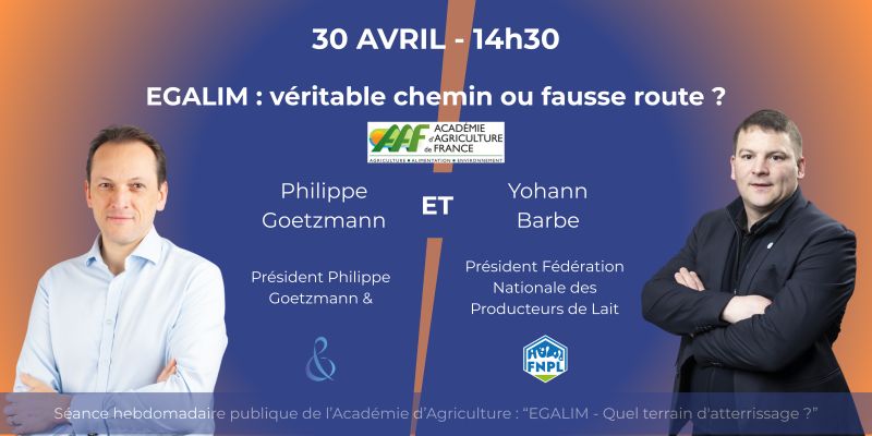 Philippe Goetzmann (@pgoetzmann) on Twitter photo Depuis plus de deux ans, Yves Le Morvan anime un très riche groupe de travail de l'<a href="/AcademieAgri/">Académie Agriculture</a> autour d'EGAlim. Travaux qui se clôturent mercredi lors d'une séance ouverte au public, avec de nombreux intervenants.
J'aurai le plaisir d'y débattre avec <a href="/yohannbarbe/">Yohann Barbe</a> , Président de Depuis plus de deux ans, Yves Le Morvan anime un très riche groupe de travail de l'<a href="/AcademieAgri/">Académie Agriculture</a> autour d'EGAlim. Travaux qui se clôturent mercredi lors d'une séance ouverte au public, avec de nombreux intervenants.
J'aurai le plaisir d'y débattre avec <a href="/yohannbarbe/">Yohann Barbe</a> , Président de