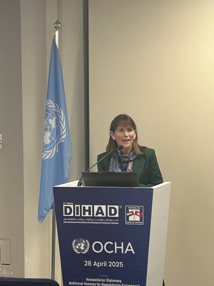 OCHAUAE's tweet photo. Happening now, the Pre #DIHAD workshop: "Ethics in Action: Upholding Humanitarian Values and Ethics Amidst
Global Divides". With a strong kickoff by esteemed keynote speakers. We are sparking an engaging discussion of the humanitarian system principles. https://t.co/w6dtBTwKAv