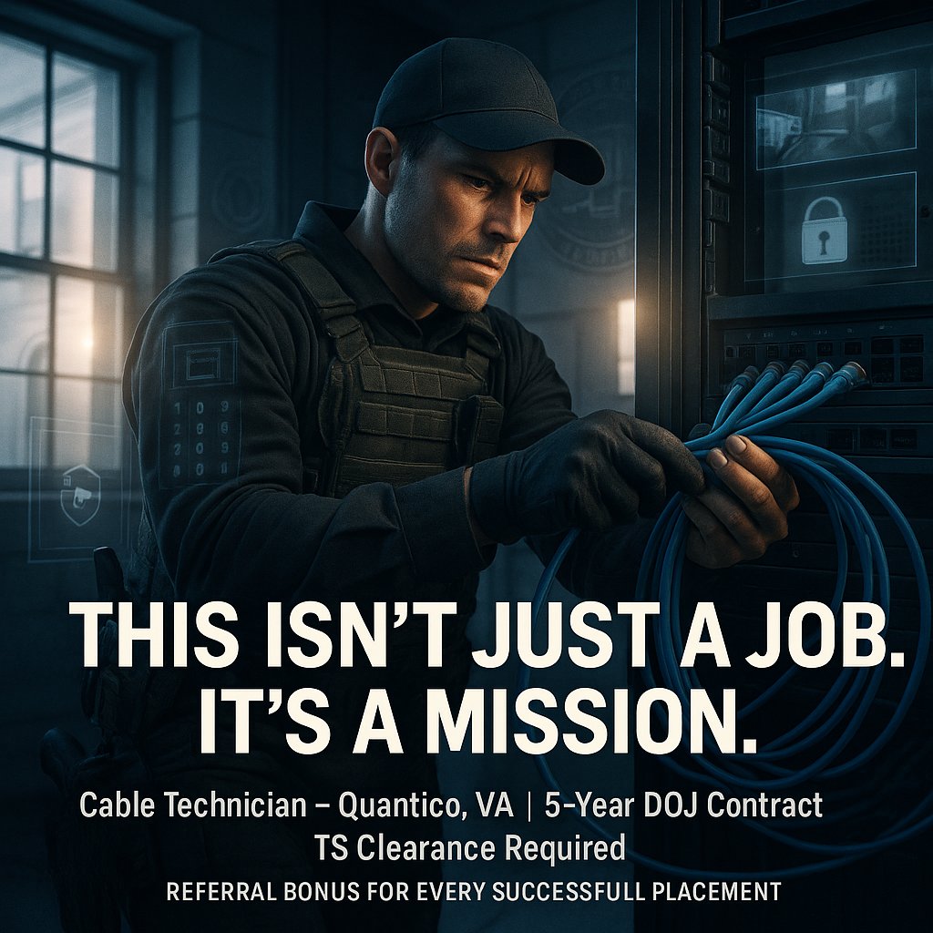 FeonixIt's tweet photo. We’re hiring..!!

Imagine starting your morning not just plugging in wires—but plugging into a mission that protects a nation.

We’re on a mission to find a true problem-solver—Cable Technicians who knows CAT6 and access control better than their morning coffee routine. https://t.co/C0WjaMTiC9
