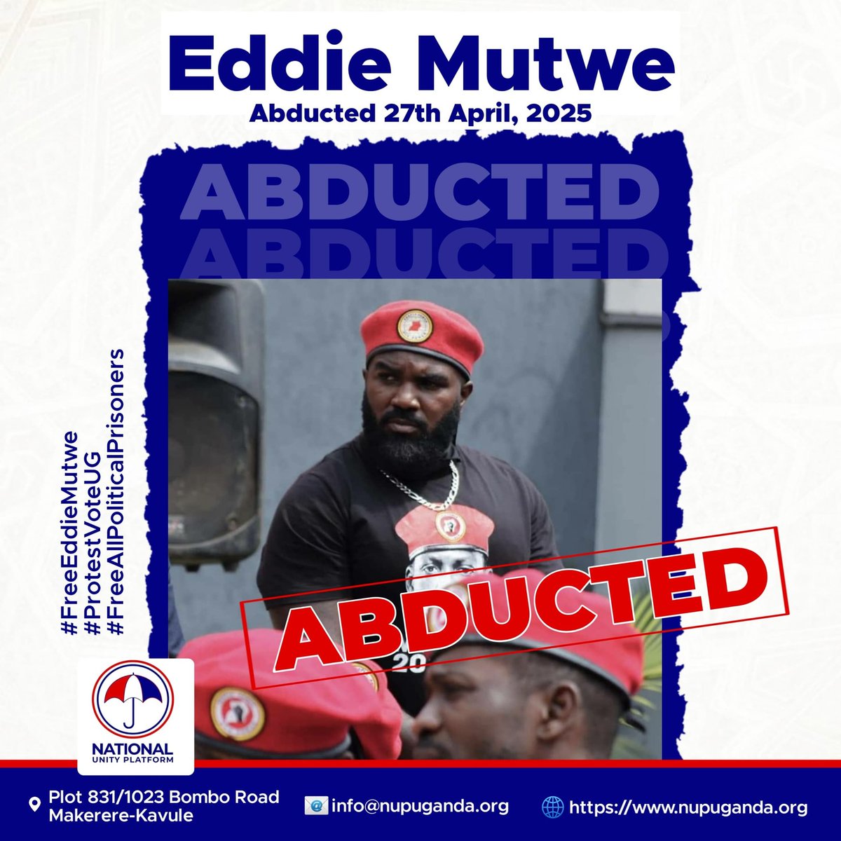 Eddie Mutwe, wherever they hide you, know this  we have not forgotten you.  
Your courage is alive in us.  
Your fight is breathing through us.  
And we will not stop until you walk free.  
This is bigger than fear. ✊🏾🕊️ #FreeEddieMutwe #PeoplePower
