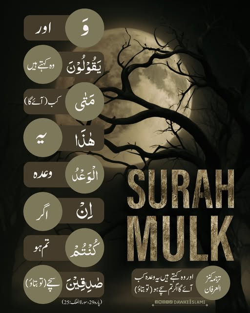 MADANIinfo's tweet photo. قرآن پاک کی عظیم سورت
ایک آیت ترجمہ کے ساتھ
25
#Sorah #mulk #Quran #translation https://t.co/oXGz5WaYrv