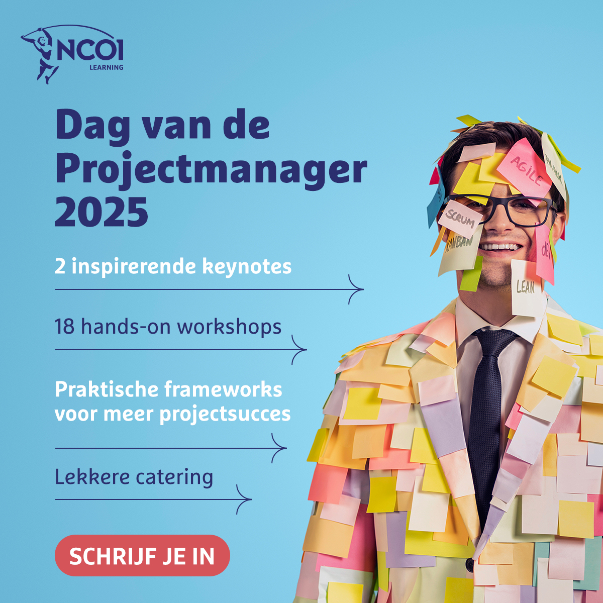 De anatomie van de Dag van de Projectmanager? 2 keynotes van William Boeva en <a href="/torfsrik/">Rik Torfs</a>  18 keuzeworkshops, leer praktische frameworks voor meer projectsucces in combinatie met lekkere catering en +250 gelijkgestemde vakcollega’s om mee te netwerken. Wie moet er nog overtuigd