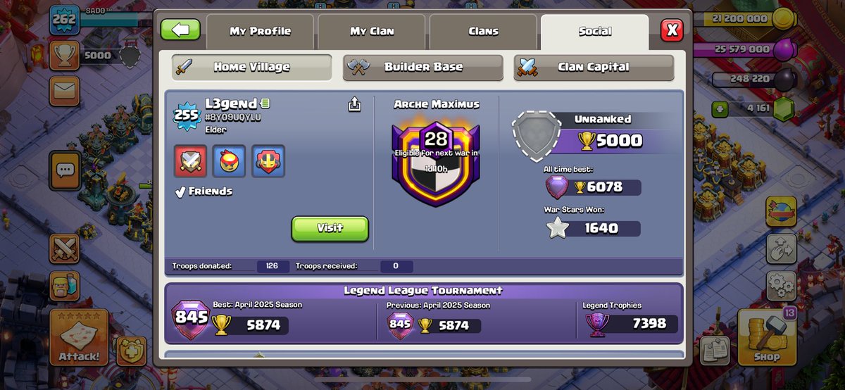 Last season i got into base building, and one of my bases ended up helping a friend secure his first Top 1000 finish!🔥

link.clashofclans.com/en?action=Open…