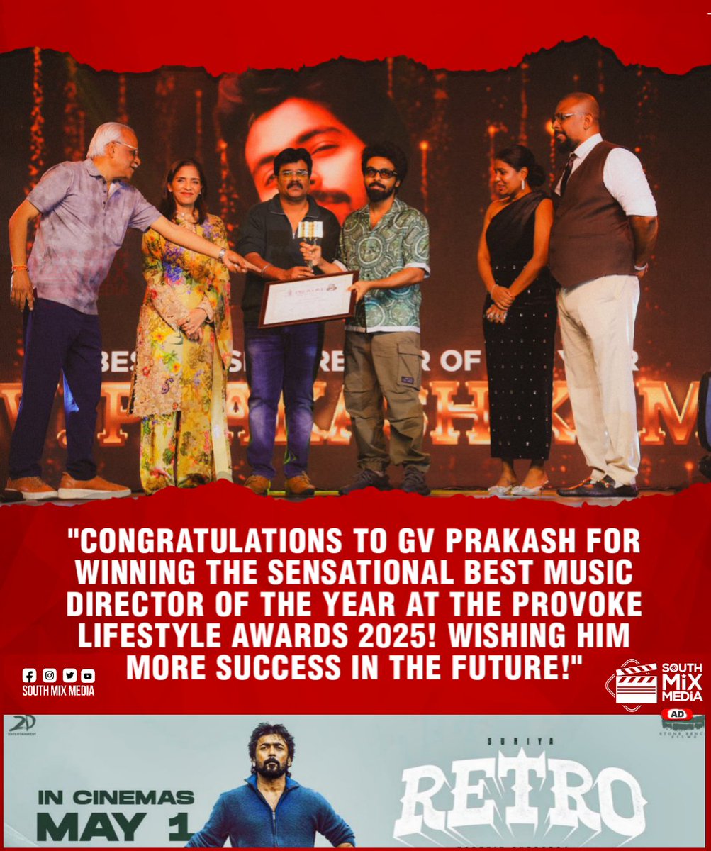 SouthMixMedia's tweet photo. Follow @SouthMixMedia 

#Southmixmedia #GVPrakash 
#GVPrakashKumar #GoodBadUgly 
#Amaran #LuckyBhaskar #Blackmail 
#blackmailfirstlook #IdlyKadai 
#Kingston #vaadivaasal #RetroFromMay1 #Retro 

@gvprakash https://t.co/rhsphzrE6y