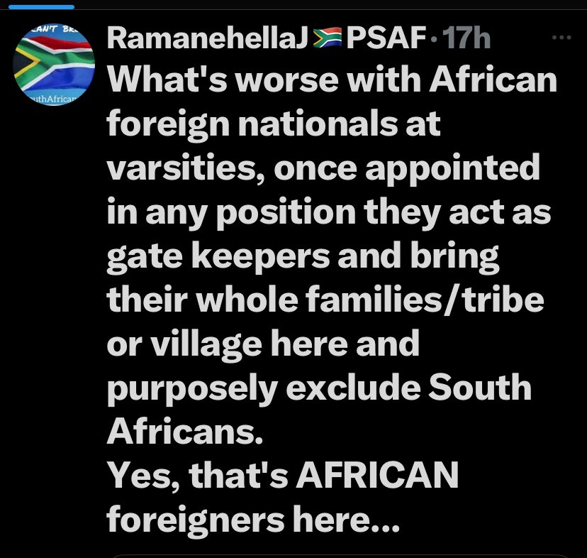 Current social media discourse about South African universities …