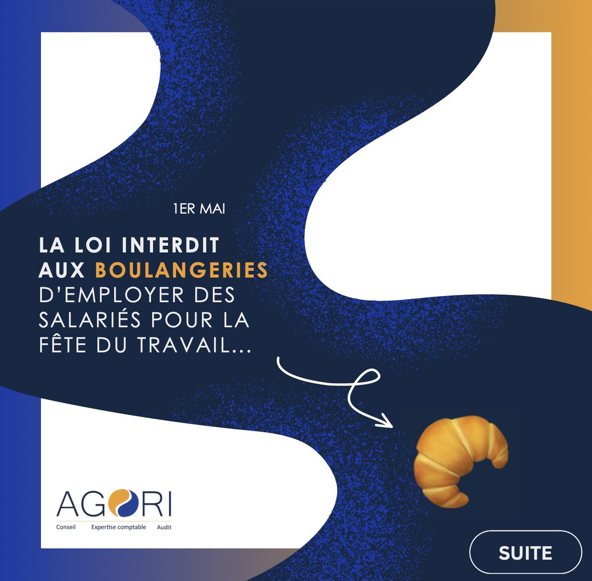 Le 1er mai : plus d'exception pour les boulangeries !

Cette mesure, faisant partie des jours fériés protégés, vise à garantir le respect du droit au repos pour les travailleurs, même si jusqu'à aujourd'hui celles-ci bénéficiaient d’une dérogation 
🥐bit.ly/42utAEq