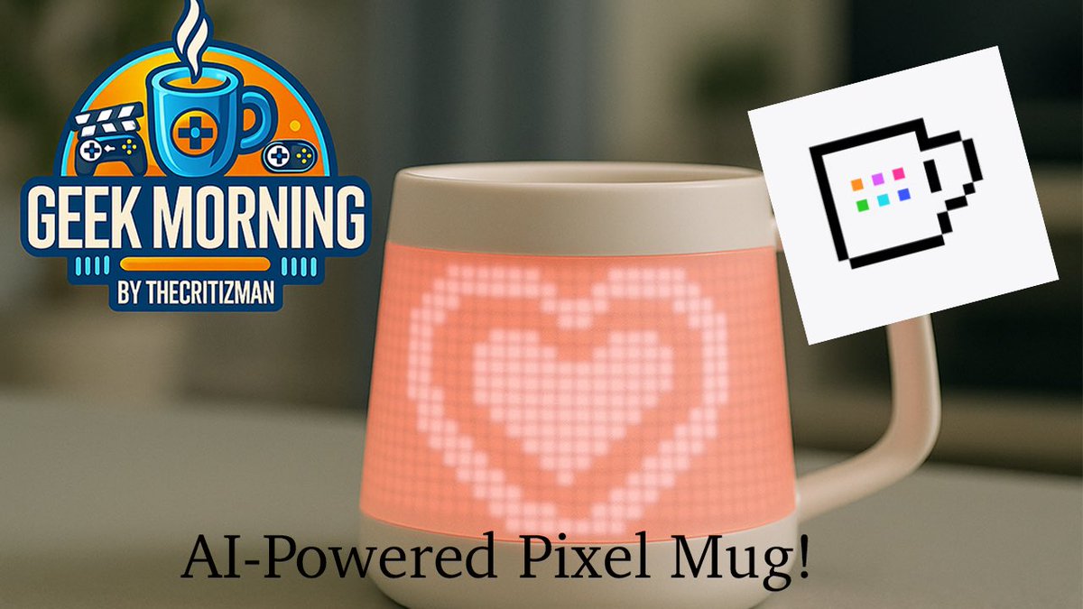 thecritizman's tweet image. GEEK MORNING : Découvrez la PIXEL MUG, le premier mug CONNECTÉ et BOOSTÉ à l'IA ☕️

GEEK MORNING: Discover the PIXEL MUG, the first AI-POWERED and CONNECTED mug ☕️

✅ linktw.in/pFRFTQ

#PixelMug