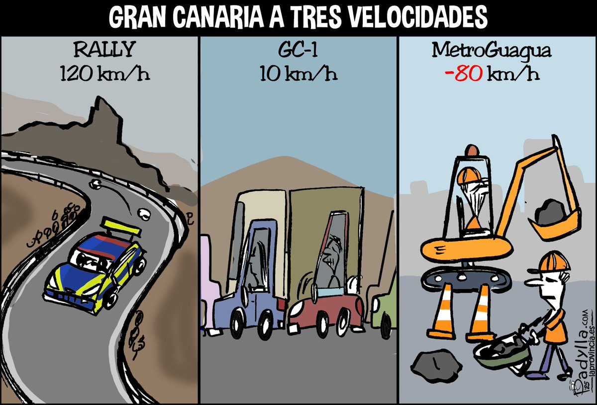Padylla's tweet image. Gran Canaria a tres velocidades