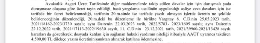 Basit yargılama diye asliye ceza tarifesini uygun görmeyip dilekçe yazım ücretini uygun gören mahkeme için ne gibi bi yaptırım yapabilirsiniz mesela? <a href="/barolar/">Türkiye Barolar Birliği</a> <a href="/erincsagkan/">Erinç Sağkan</a> bu meslekte yalnız hissetmeyi artık istemiyoruz