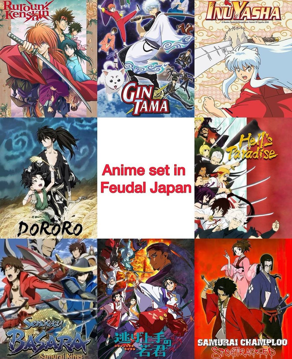 bebopcore's tweet image. Animes and where they are set.